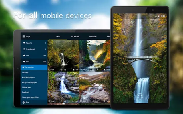 Waterfall Wallpapers 4K android App screenshot 0